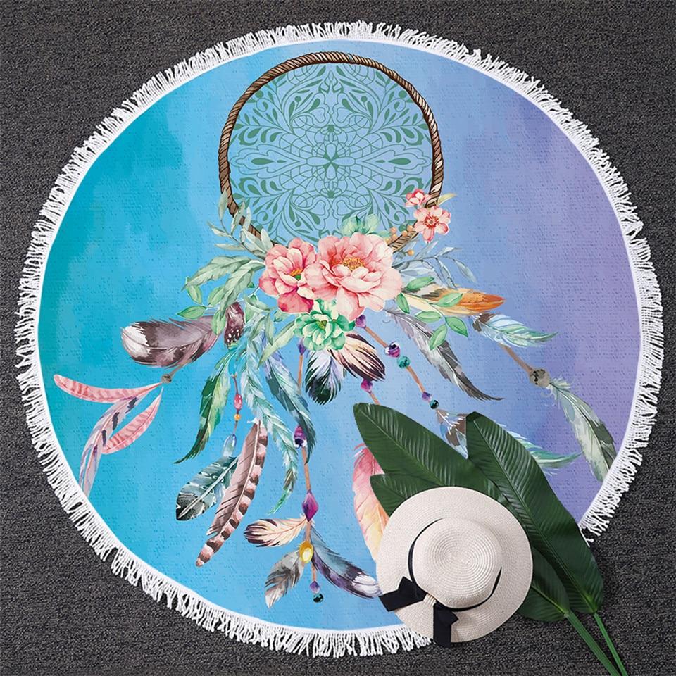 BlessLiving Dreamcatcher Flower Native American Beach Towel LT10 - Wonder Print Shop