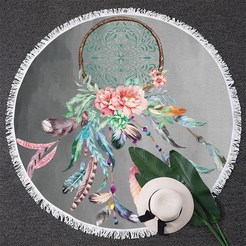 BlessLiving Dreamcatcher Flower Native American Beach Towel LT10 - Wonder Print Shop