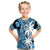 Custom Fiji Coat Of Arms T Shirt Masi Tapa Mixed Palm Tree No1 Blue Version - Wonder Print Shop