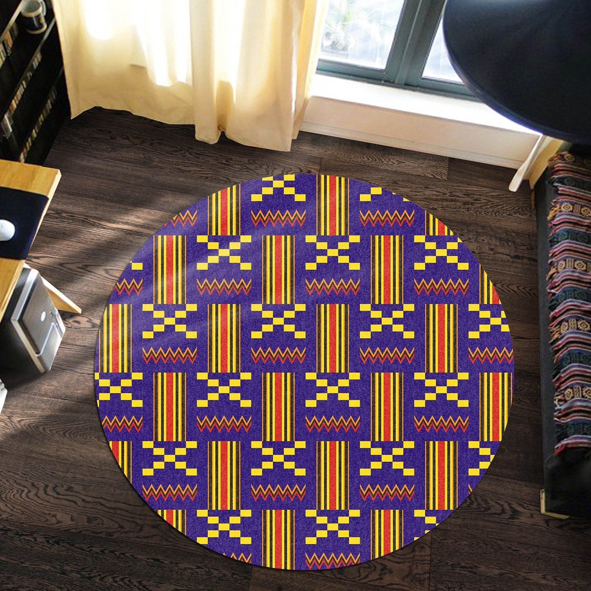 african-carpet-blue-akan-kente-round-carpet