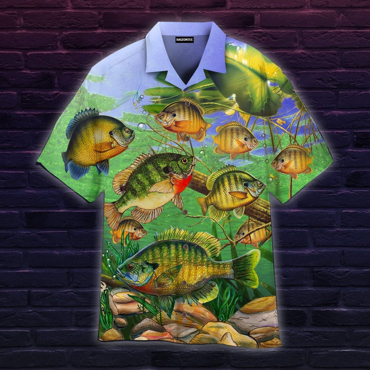 Bluegill Fishing Hawaiian Shirt - Wonder Print Shop