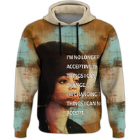 African Hoodie Angela Davis Quote Paint Mix Hoodie - Wonder Print Shop