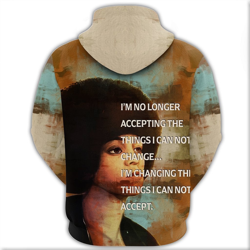 African Hoodie Angela Davis Quote Paint Mix Hoodie - Wonder Print Shop