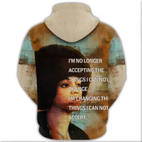 African Hoodie Angela Davis Quote Paint Mix Hoodie - Wonder Print Shop