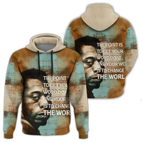 African Hoodie James Baldwin Quote Paint Mix Hoodie - Wonder Print Shop