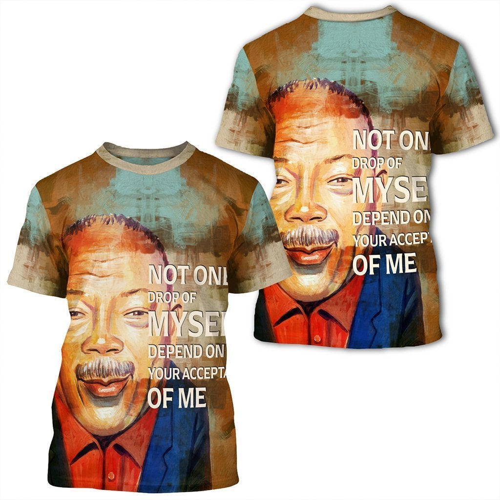 African T Shirt Quincy Jones Quote Paint Mix African Tee - Wonder Print Shop