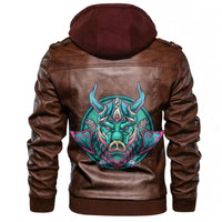 Viking Boar Leather Jacket RLT12 - Wonder Print Shop