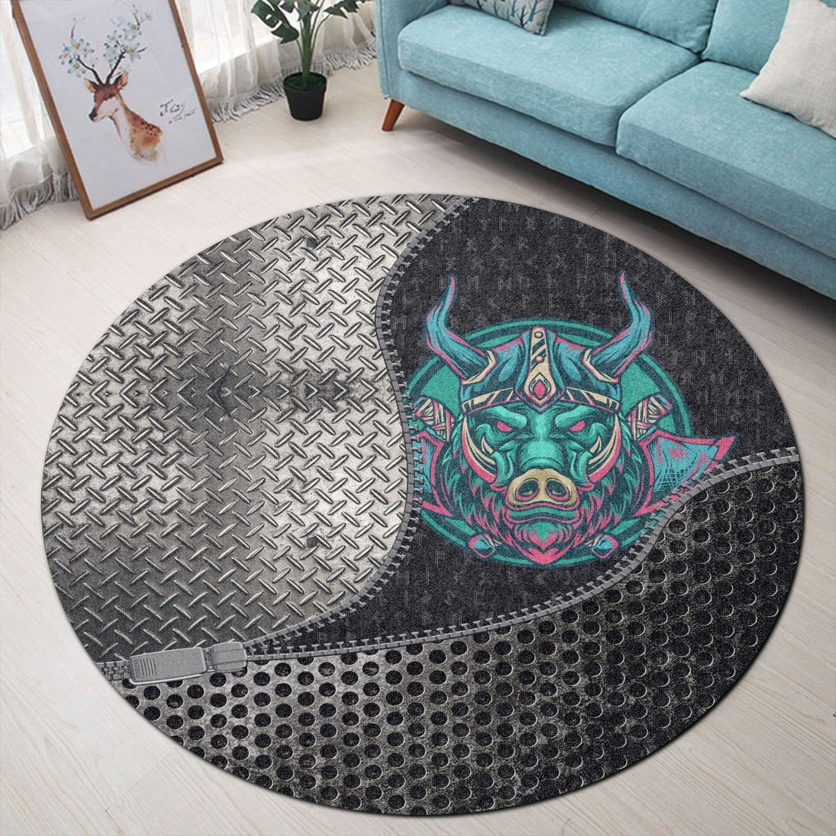 viking-carpet-boar-round-carpet