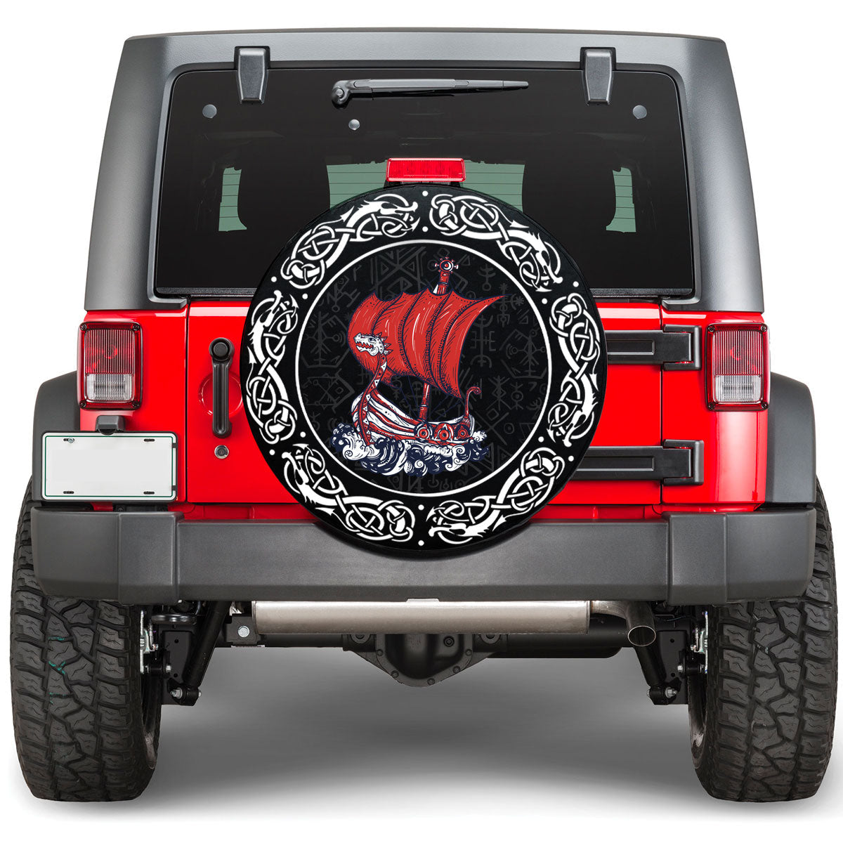 Viking Boat Drakkar Art Viking Spare Tire Cover RLT12 - Wonder Print Shop