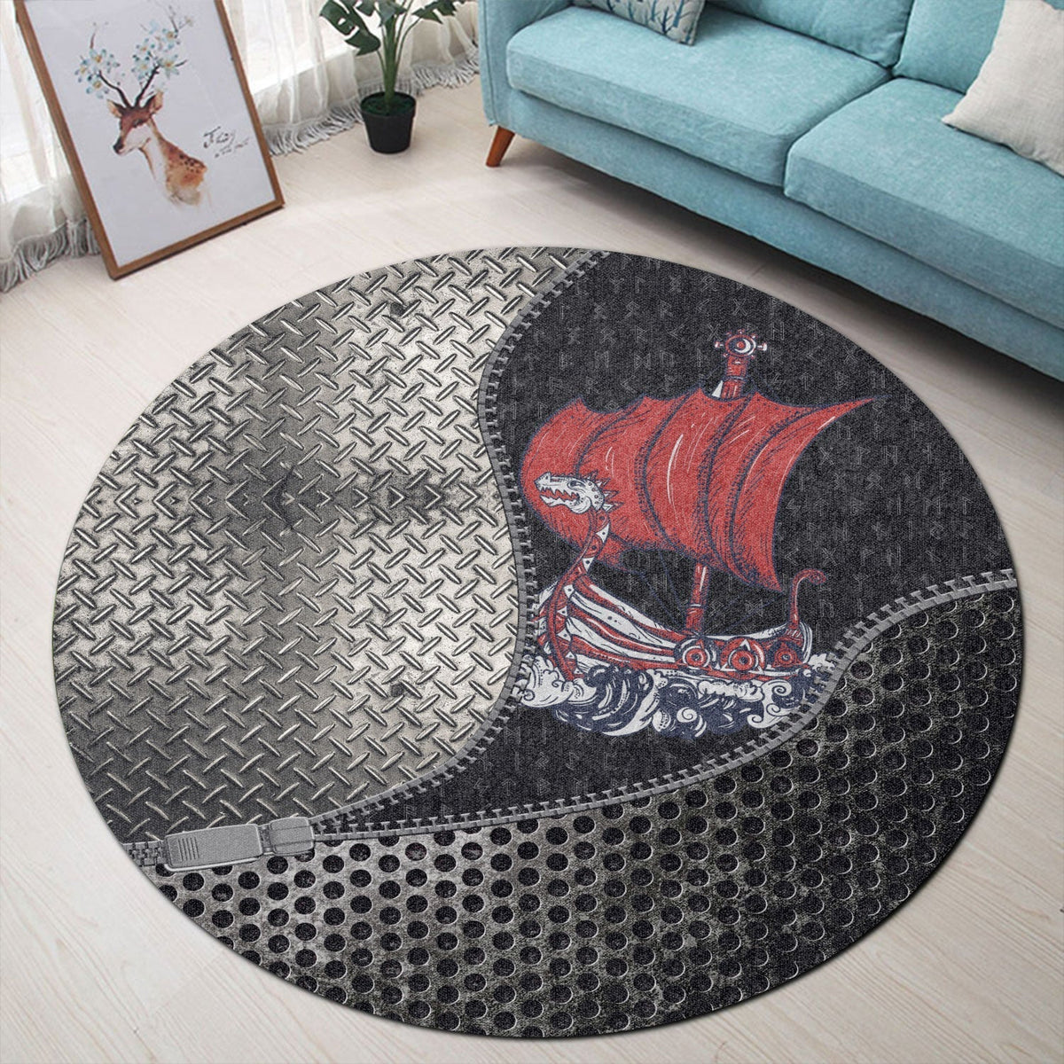viking-carpet-boat-drakkar-art-round-carpet