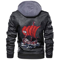 Viking Boat Drakkar Art Leather Jacket RLT12 - Wonder Print Shop