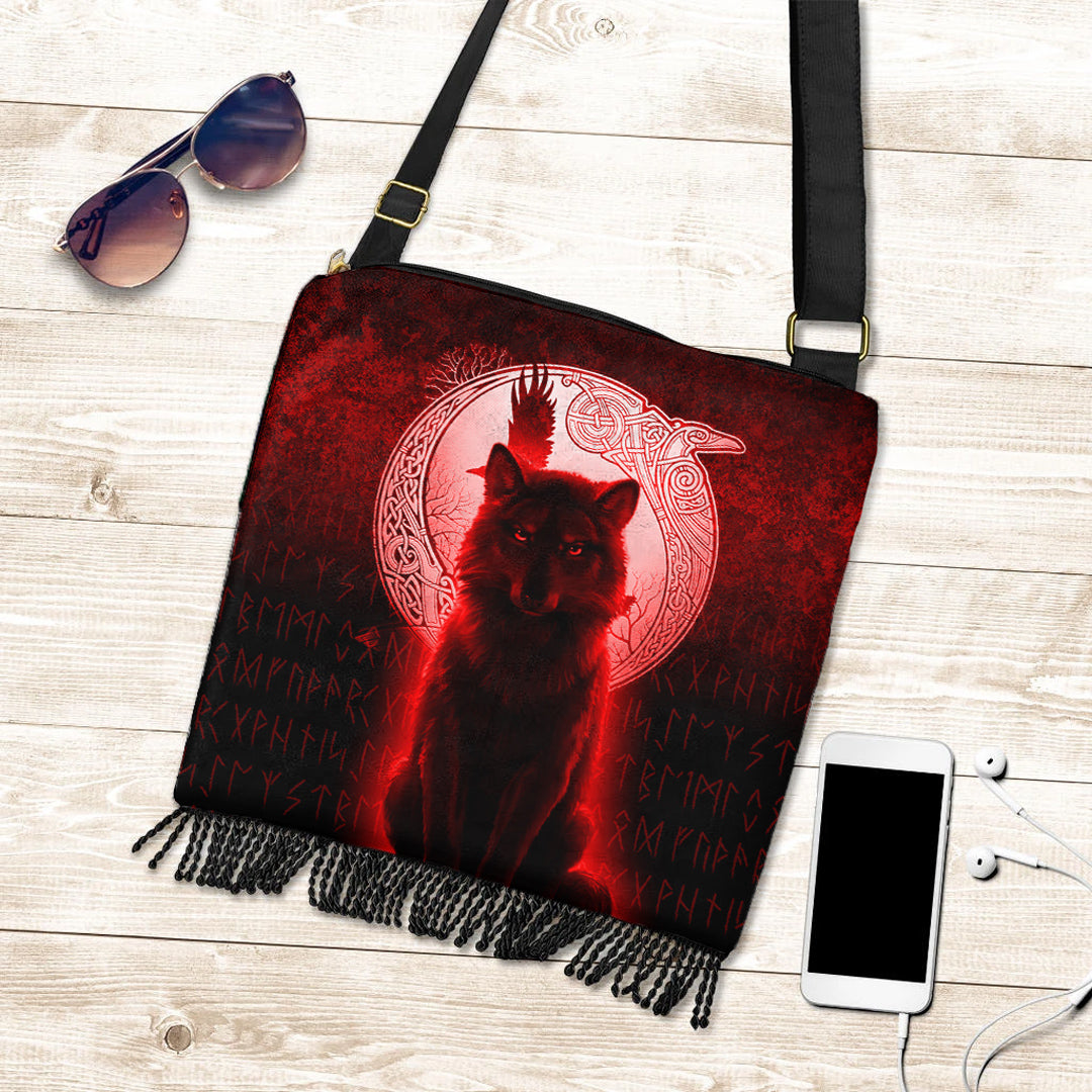 viking-crossbody-boho-handbag-fenrir-viking-wolf-red-version-crossbody-boho-handbag
