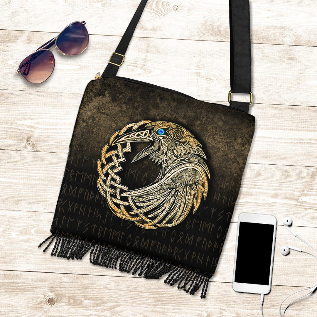 viking-crossbody-boho-handbag-vikings-raven-gold-version-crossbody-boho-handbag