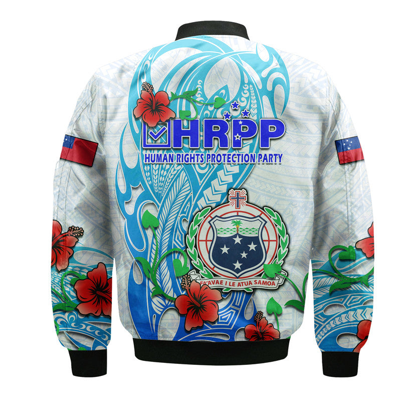 Special Samoa HRPP Party Bomber Jacket Tribal Samoan Hibiscus Design LT9 - Wonder Print Shop