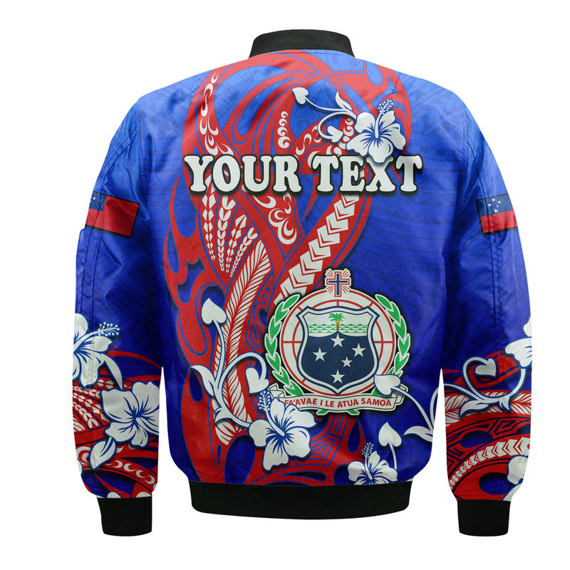 (Custom Personalised) Special Samoa FAST Party Bomber Jacket Tribal Samoan Hibiscus Design LT9 - Wonder Print Shop