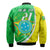 (Custom Text And Number) Brazil Football Coat Of Arms Bomber Jacket Canarinha Champions World Cup 2022 LT9 - Wonder Print Shop
