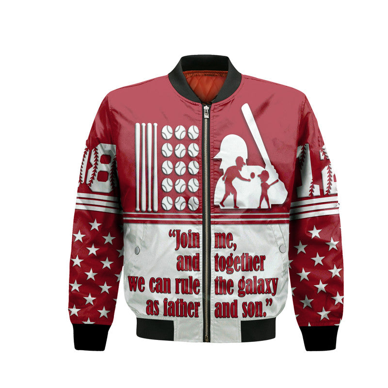 custom-personalised-fathers-day-america-dad-and-son-baseball-player-bomber-jacket-red-no1