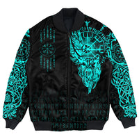 Viking Clothing Viking Compass Vegvisir Tattoo Cyan Version Bomber Jackets RLT12 - Wonder Print Shop