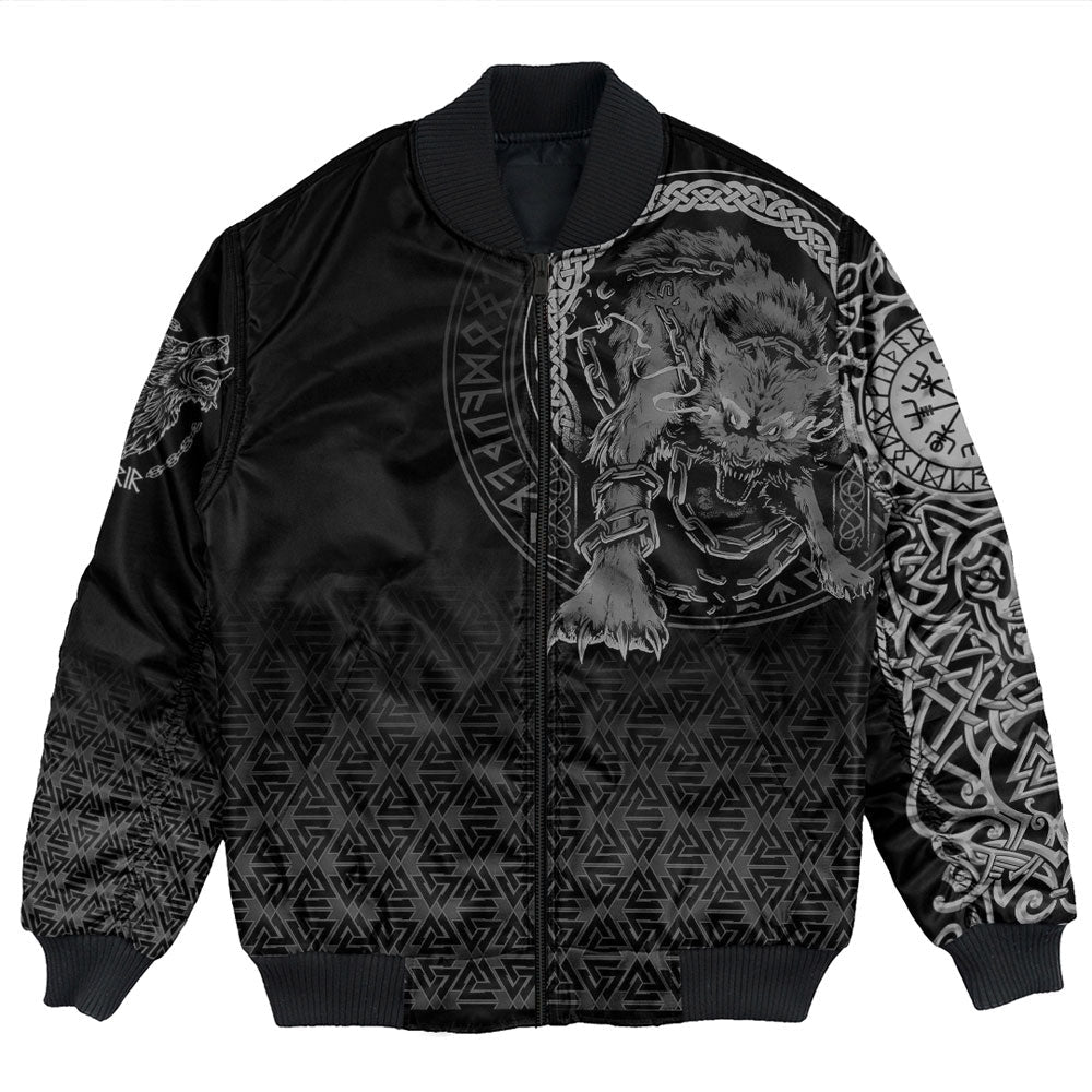 Viking Clothing Fenrir Norse 3D Tattoo Bomber Jacket RLT12 - Wonder Print Shop