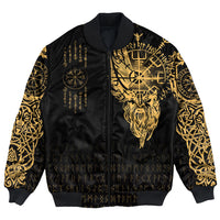 Viking Clothing Viking Compass Vegvisir Tattoo Gold Version Bomber Jackets RLT12 - Wonder Print Shop
