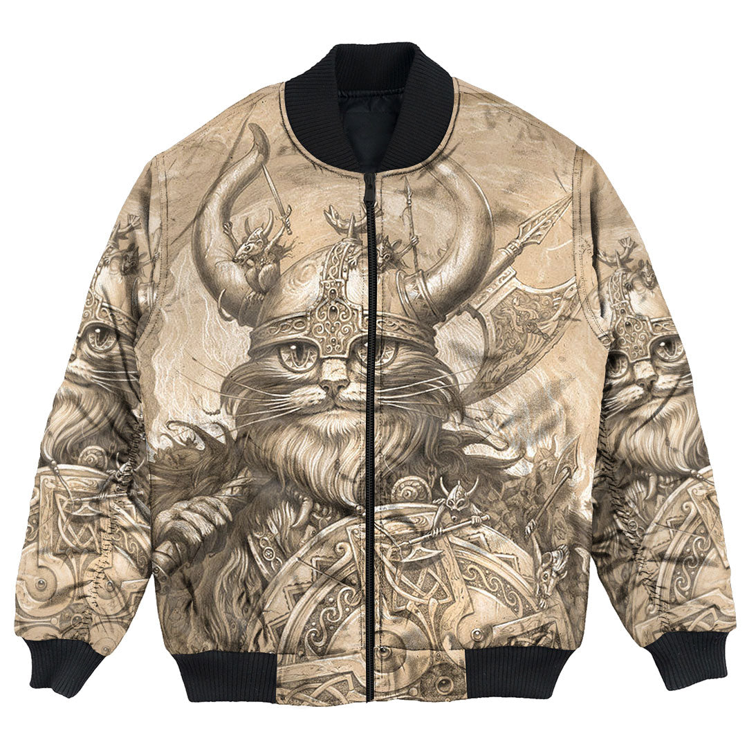 Viking Clothing Vikings Cat Bomber Jackets RLT12 - Wonder Print Shop