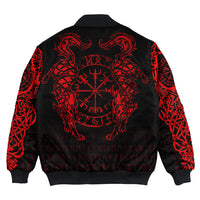Viking Clothing Viking Compass Vegvisir Tattoo Red Version Bomber Jackets RLT12 - Wonder Print Shop