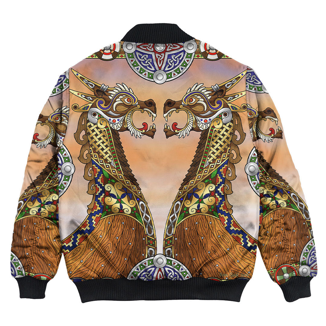 Viking Clothing Drakkar Viking Ship Bomber Jackets RLT12 - Wonder Print Shop