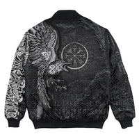 Viking Clothing Vegvisir With Raven Viking Compass Bomber Jackets RLT12 - Wonder Print Shop