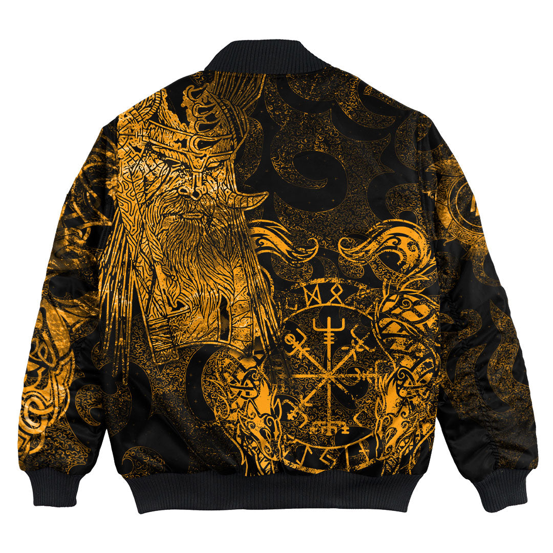 Viking Clothing Viking Odin Tattoo Gold Version Bomber Jackets RLT12 - Wonder Print Shop