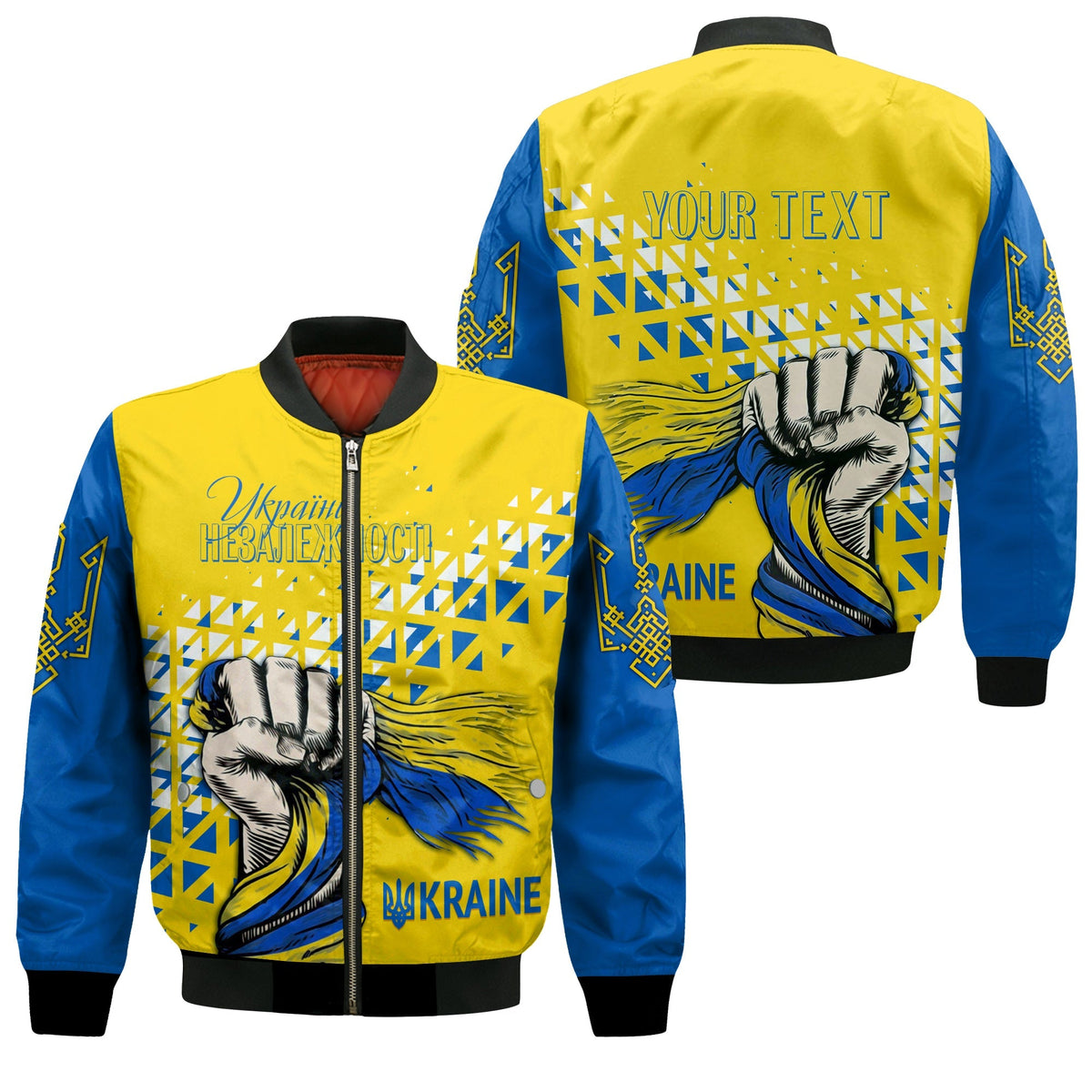 Personalised Ukraine Bomber Jacket 31st Independence Anniversary LT7 - Wonder Print Shop