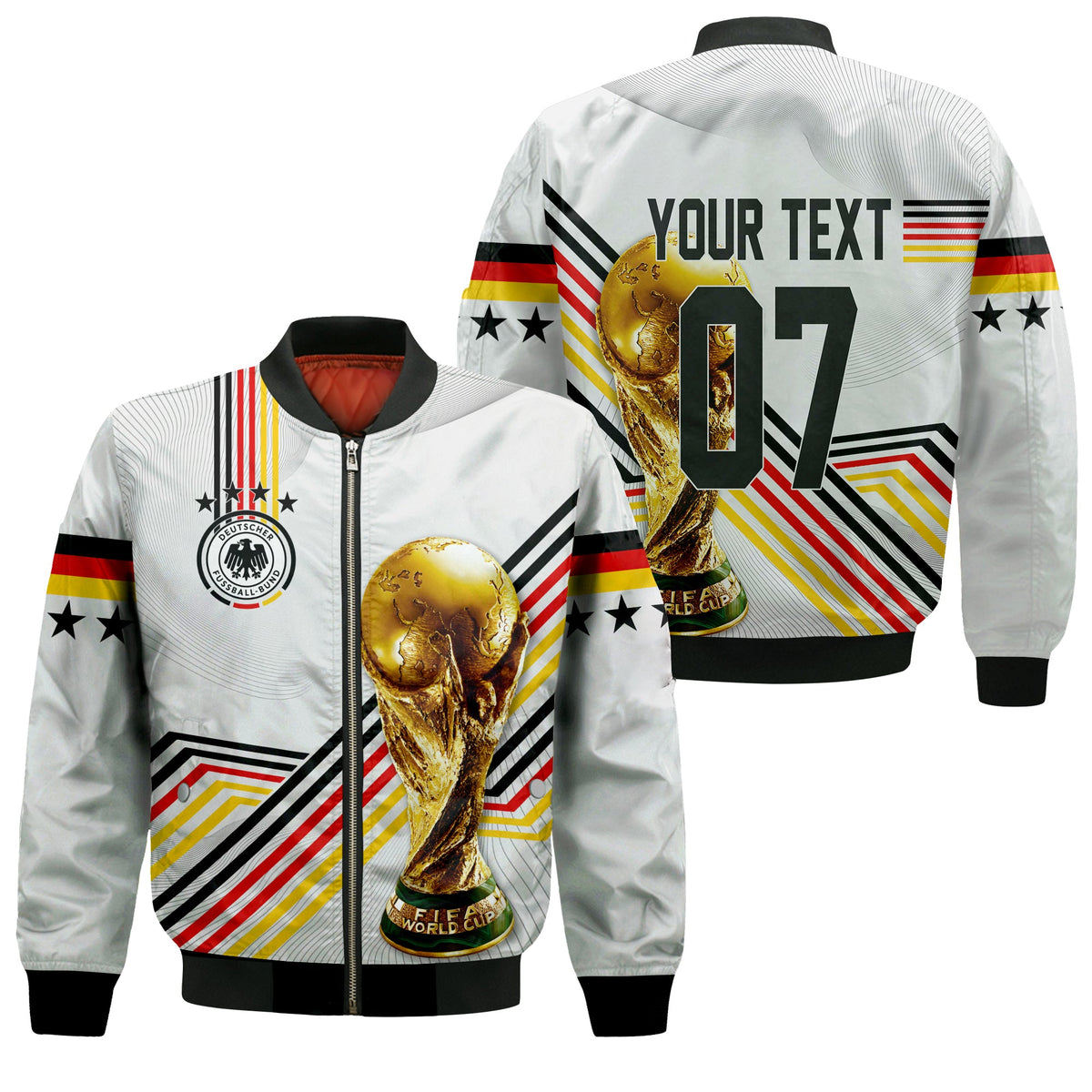 Personalised Germany Bomber Jacket World Cup 2022 - Champions LT7 - Wonder Print Shop