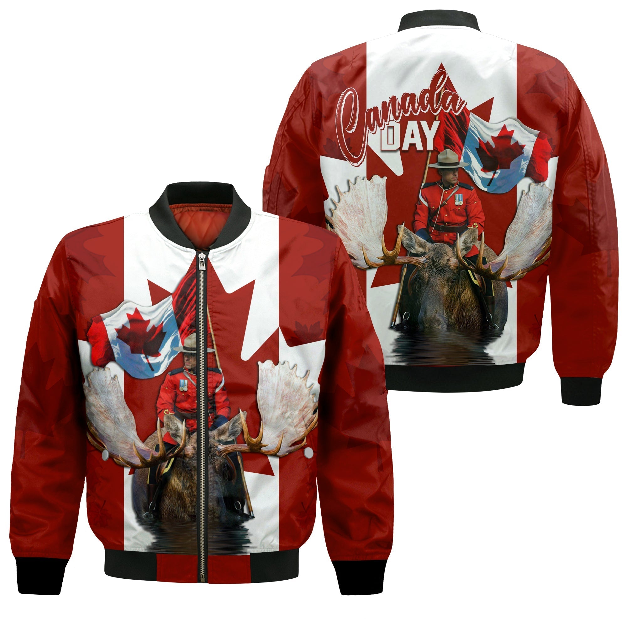 canada-day-personalised-bomber-jacket-mountie-on-moose