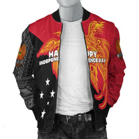 Papua New Guinea Men Bomber Jacket Independence Day Flag Style LT16 - Wonder Print Shop