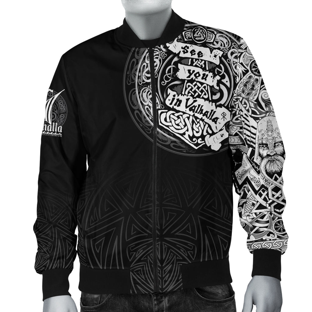 Viking Bomber Jacket See You In Valhalla RLT12 - Wonder Print Shop
