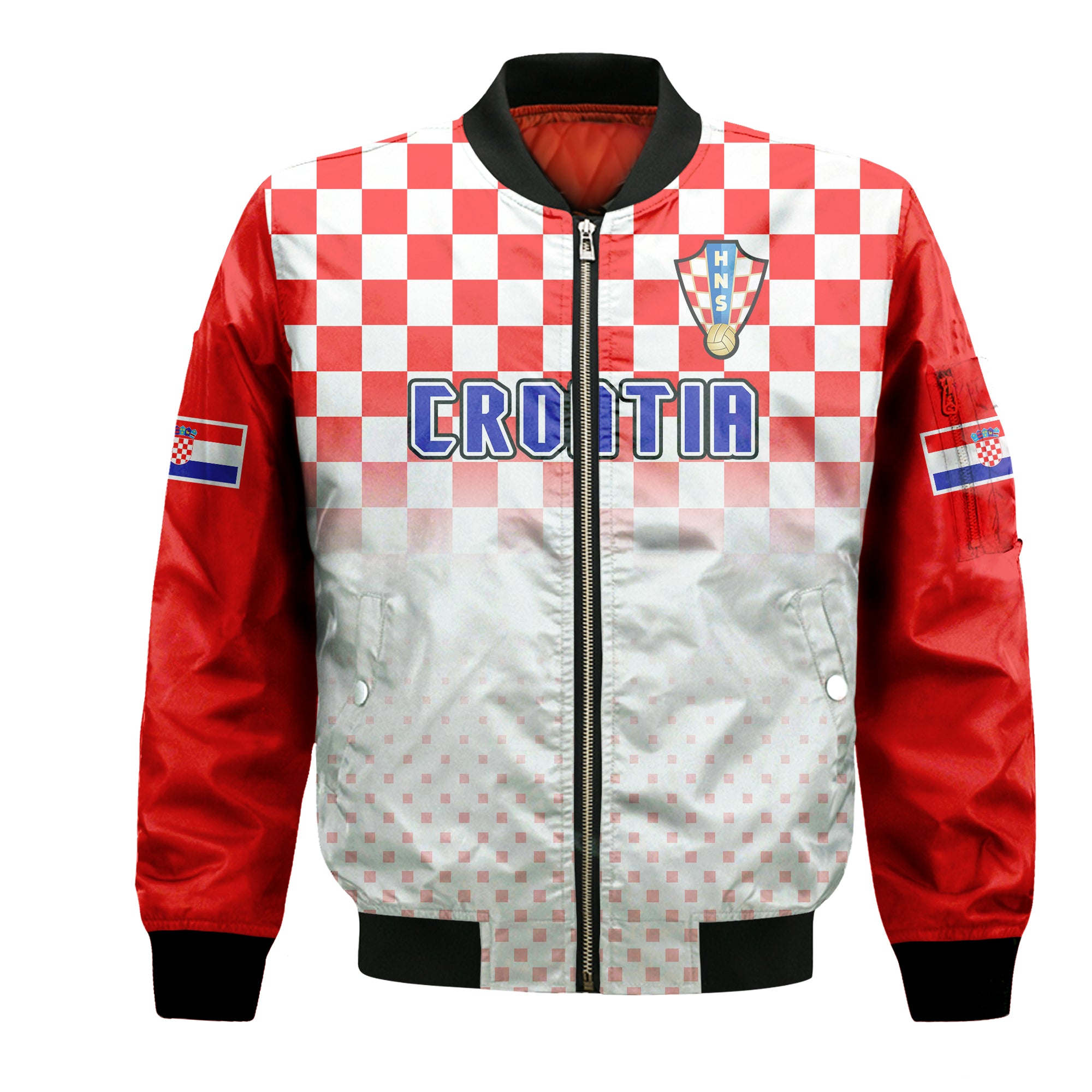 (Custom Personalised) Croatia Hrvatska Football World Cup Vibe Bomber Jacket LT9