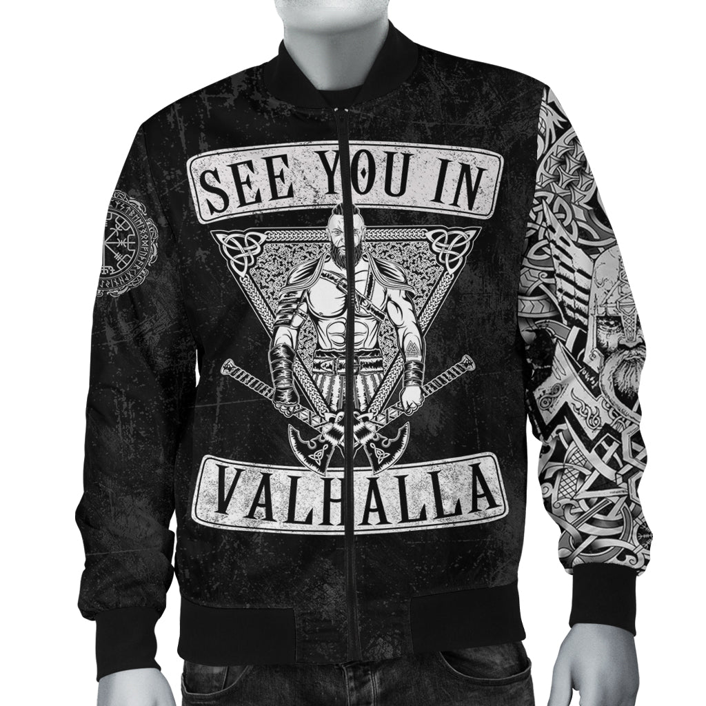 Viking Bomber Jacket See You In Valhalla RLT12 - Wonder Print Shop