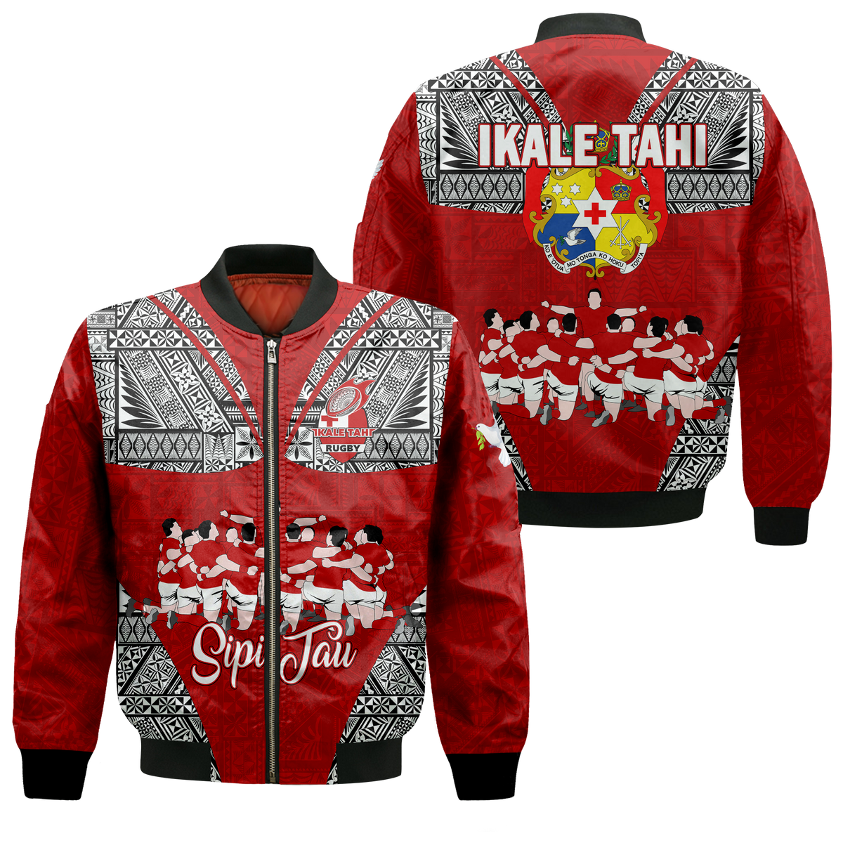 Tonga Rugby Ikale Tahi Sipi Tau Bomber Jacket LT2 - Wonder Print Shop