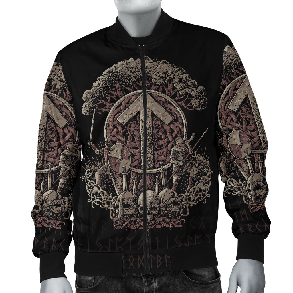 Viking Bomber Jacket Teiwaz Rune RLT12 - Wonder Print Shop
