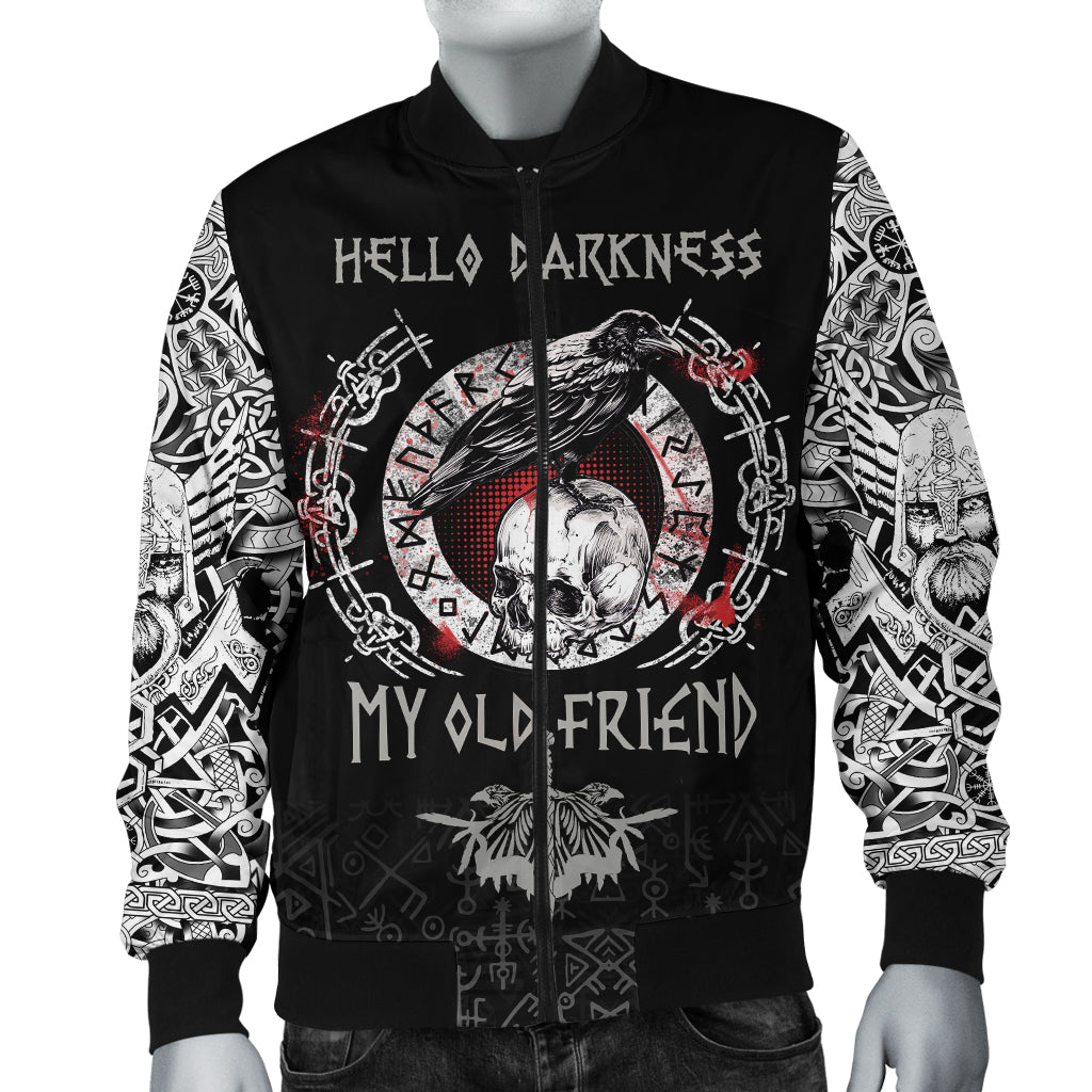 Viking Bomber Jacket Raven and Skull RLT12 - Wonder Print Shop