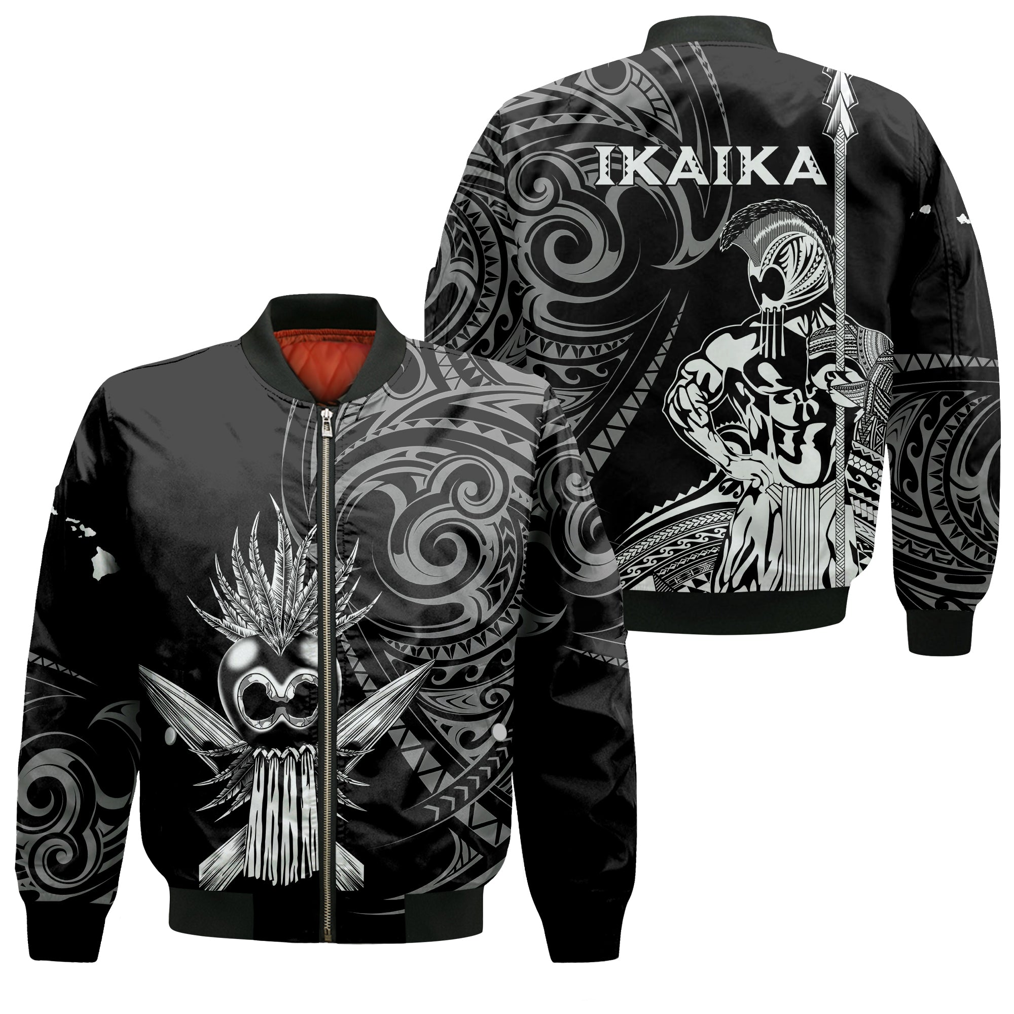 Hawaii Ikaika Warrior Bomber Jacket LT2 - Wonder Print Shop