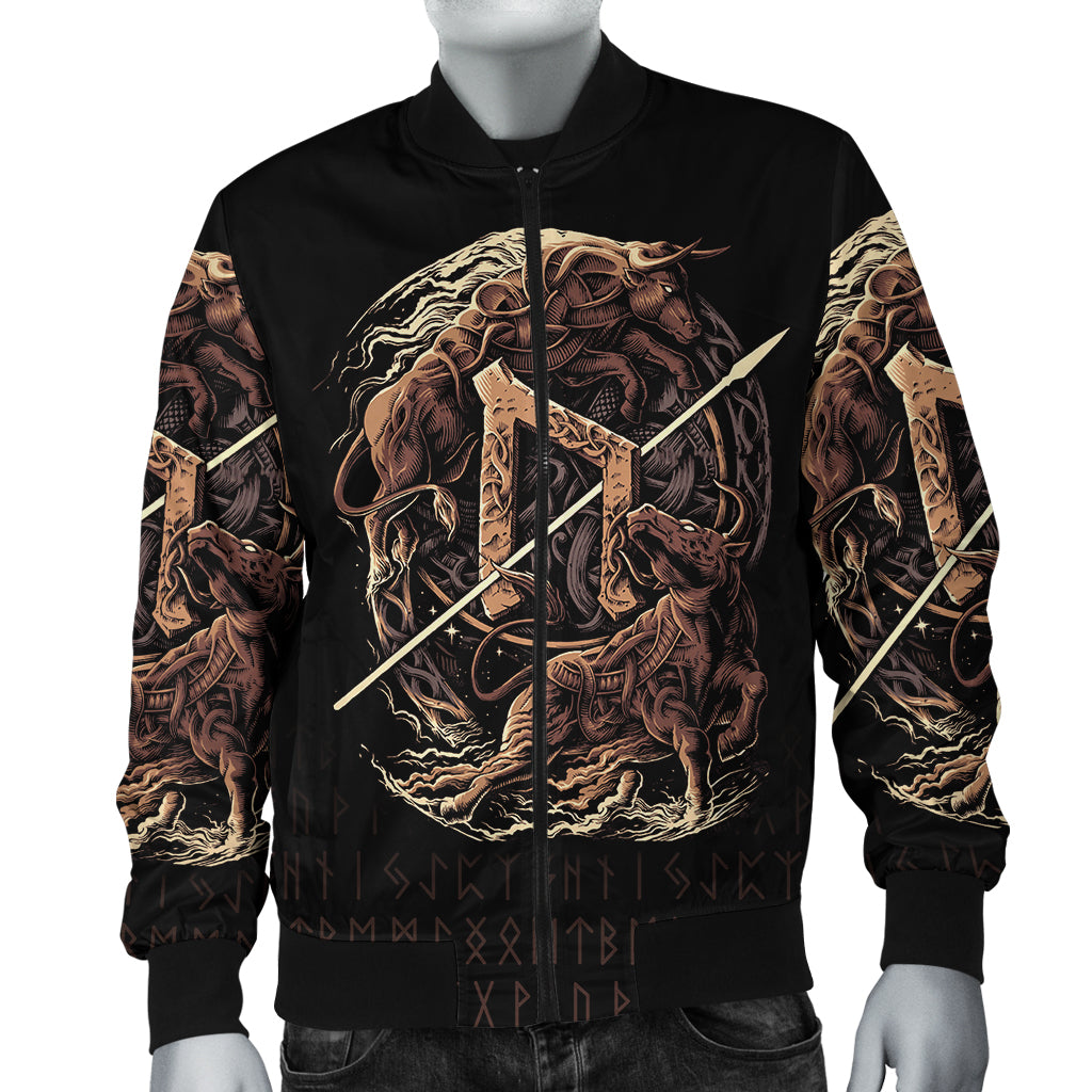 Viking Bomber Jacket Uruz Rune RLT12 - Wonder Print Shop