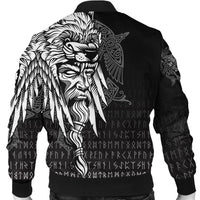 (Custom) Viking Bomber Jacket Odin Raven And Fenrir On Hand RLT12 - Wonder Print Shop