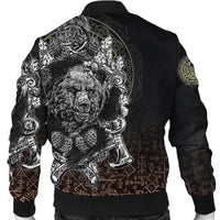 Viking Bomber Jacket Bear Claws and Viking Hammer RLT12 - Wonder Print Shop