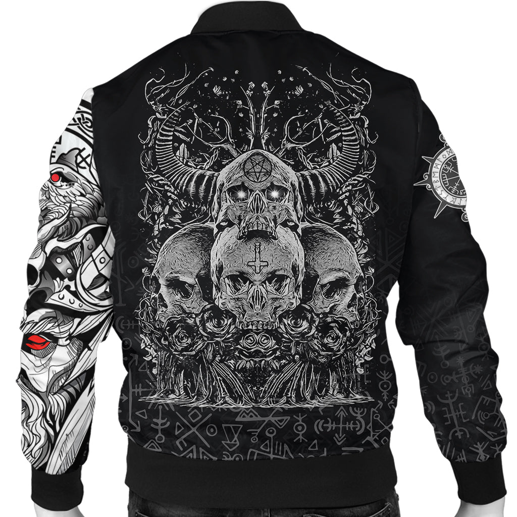 Viking Skull Honor Bomber Jacket RLT12 - Wonder Print Shop