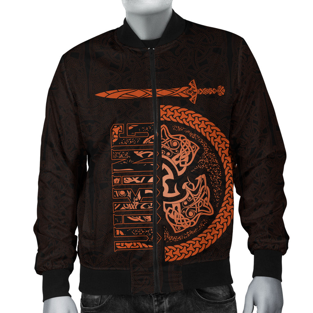 Viking Bomber Jacket Fierce Wolf Totemic Animal RLT12 - Wonder Print Shop
