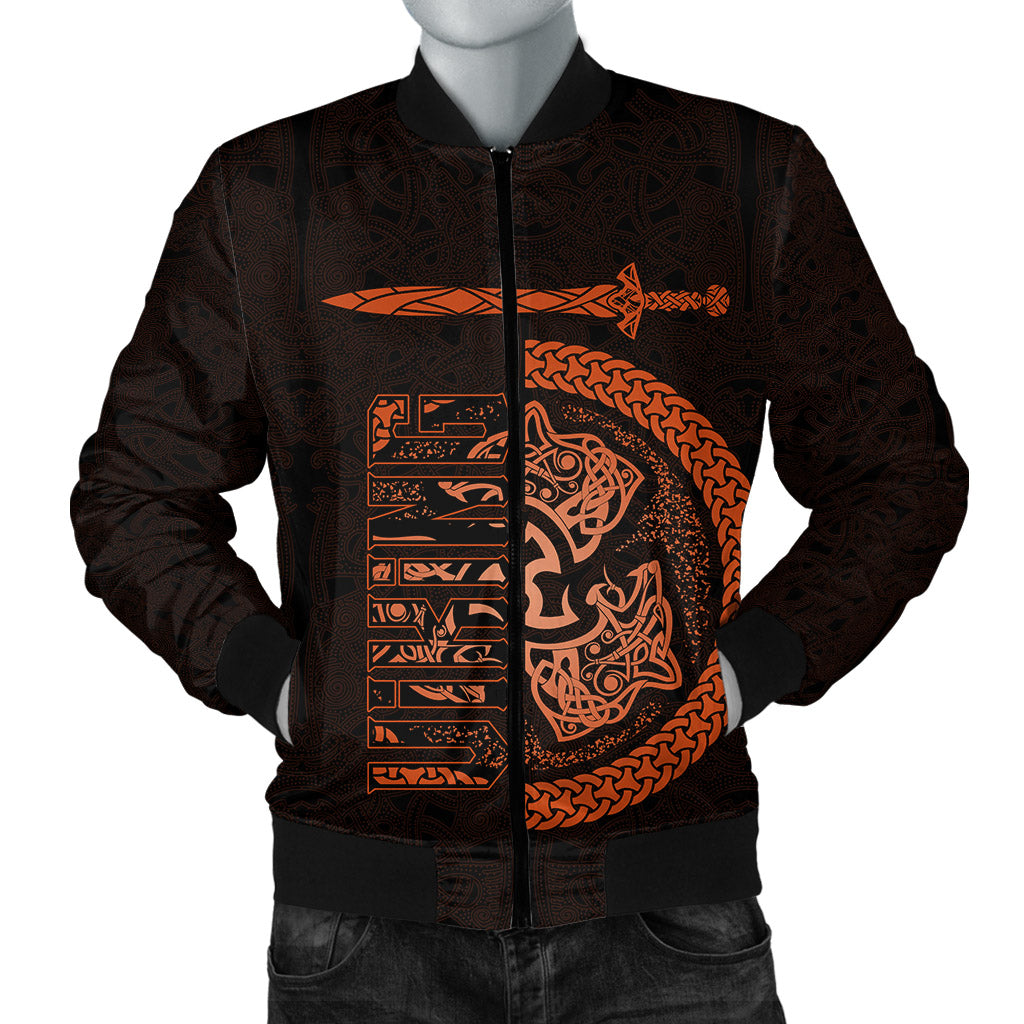 Viking Bomber Jacket Fierce Wolf Totemic Animal RLT12 - Wonder Print Shop