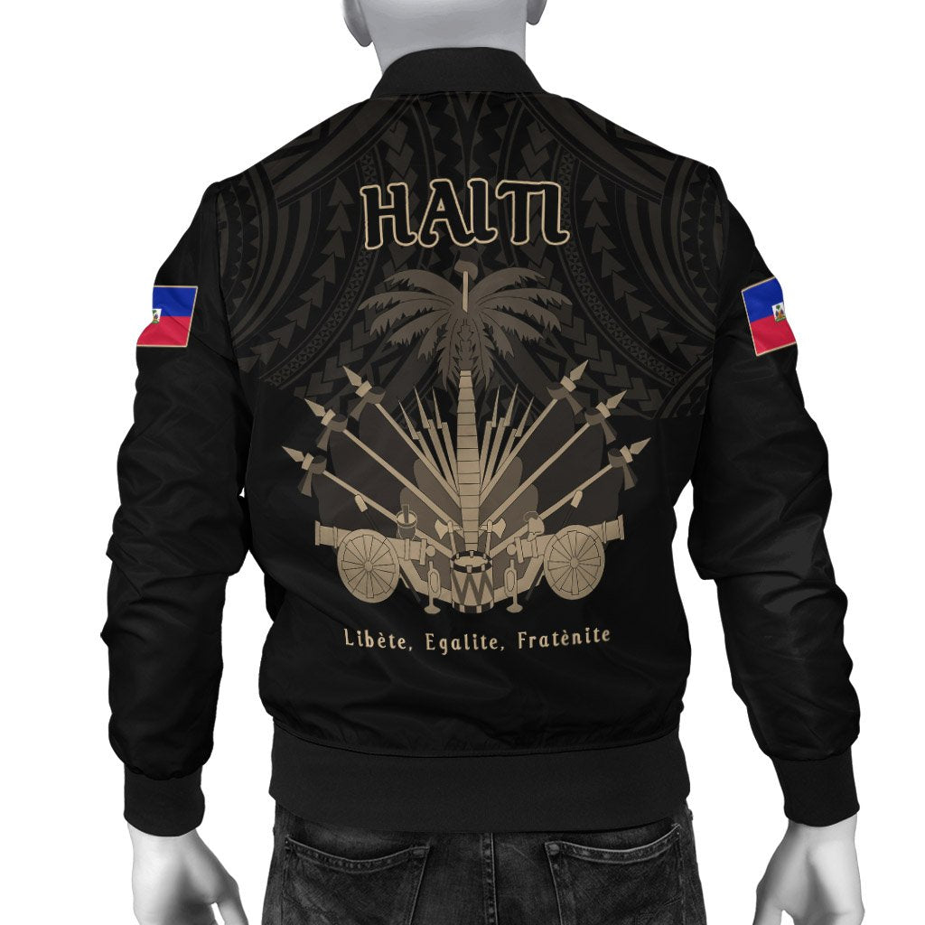Haiti Bomber Jacket Polynesian Neg Maron - Wonder Print Shop