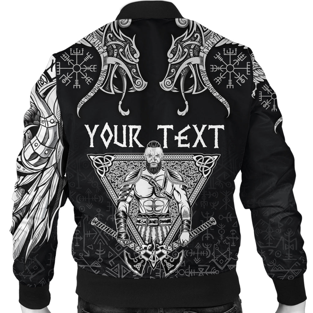 (Custom) Viking Bomber Jacket Warrior Valhalla And Double Dragon RLT12 - Wonder Print Shop