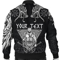 (Custom) Viking Bomber Jacket Warrior Valhalla And Double Dragon RLT12 - Wonder Print Shop