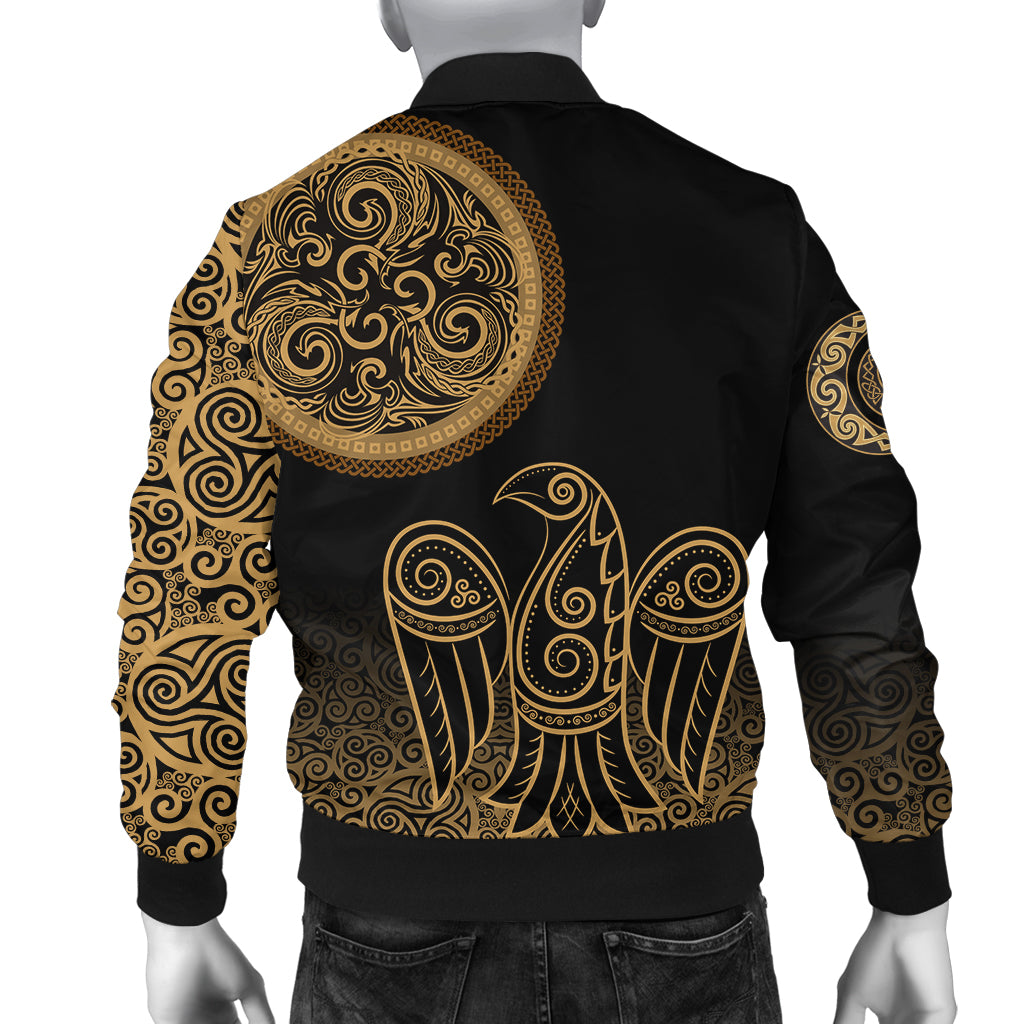 Viking Bomber Jacket Triskele Raven Celtic RLT12 - Wonder Print Shop
